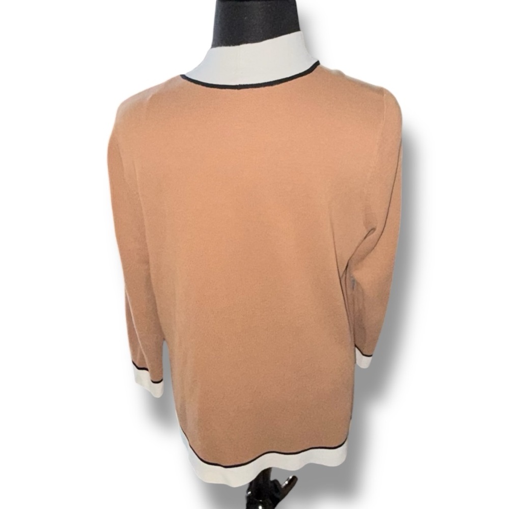 Talbots Plus Size Tipped Open-Front Cardigan - 1x… - image 3